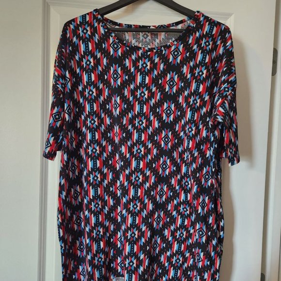 Lularoe Irma - Red, White, Blue, - Aztec look‎ - Picture 1 of 3